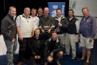 The overall winner of the 2009 RORC IRC Championship: Marinerscove.ie, David Dwyer's Mills 39 at the prizegiving