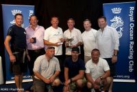 The Crew of MarinersCove.ie at the Prizegiving for the 2010 IRC National Championship. Photo: RORC/Paul Wyeth