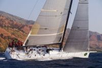 Line honours arrival in Subic Bay HI FI Neil Pryde, owner HKG 2112 Welbourne 52 Custom. Photo: Rolex/Daniel Forster