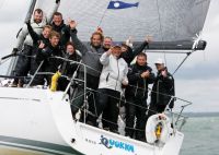 Peter Rutter's Grand Soleil 43, Quokka 8, after winning the 2011 RORC IRC National Championship. Photo: RORC/Paul Wyeth pwpictures.com