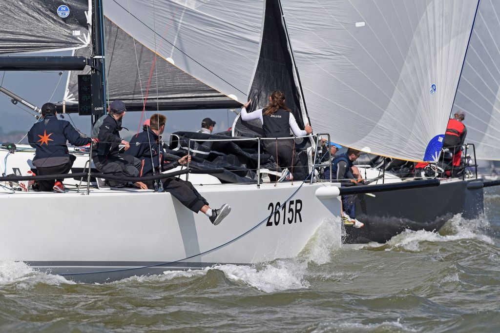 Close racing in the J/111 fleet during the 2018 RORC Vice Admiral's Cup © RORC/Rick Tomlinson