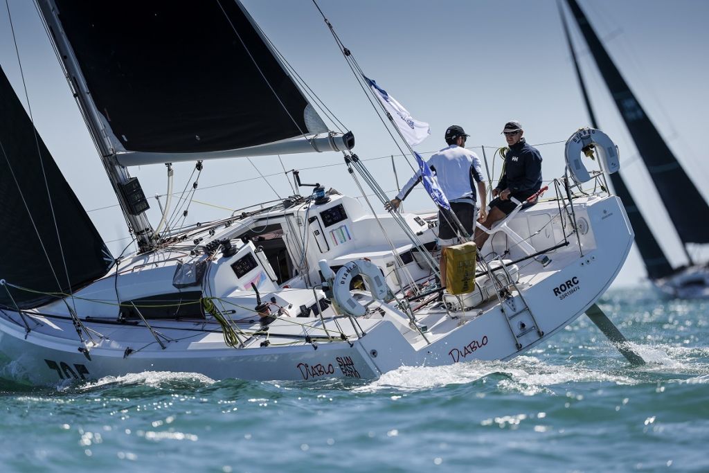 Diablo sailed by Nick Martin and Cal Finlayson were third overall in the 2022 Double Handed National Championship © Paul Wyeth/RORC