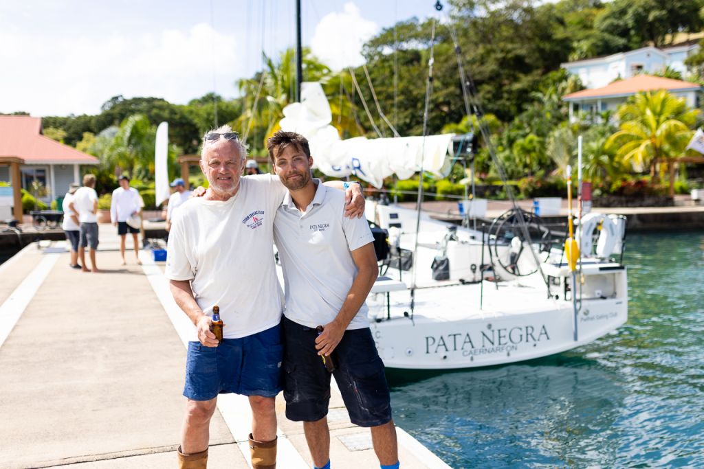 Father and son owners - Andrew and Sam Hall were racing Lombard 46 Pata Negra (GBR) for the second time in the RORC Transatlantic Race © Arthur Daniel/RORC