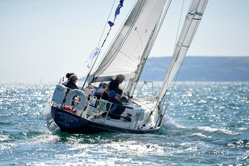 Stuart Greenfield S&S 34 Morning After was the winner of IRC Four lifting the Cowland Trophy and also the Freddie Morgan Trophy for the Best Classic Yacht © Rick Tomlinson/https://www.rick-tomlinson.com/