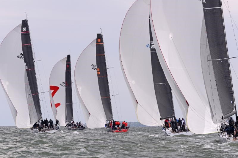   The Fast 40+ class gets racing despite light airs today © Rick Tomlinson