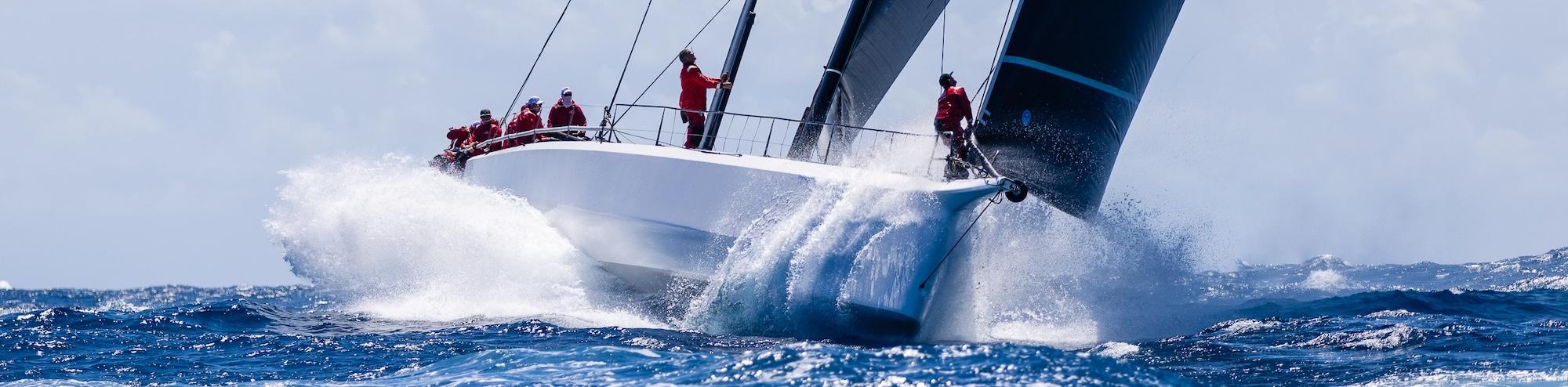 Juan K 100 Lucky skippered Bryon Ehrhart has taken Monohull Line Honours in the 2025 RORC Caribbean 600 © Arthur Daniel/RORC