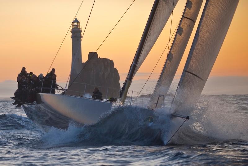 Returning for a third attempt at the overall prize - Niklas Zennström's Rán after rounding the Fastnet Rock in 2009 © ROLEX/Kurt Arrigo