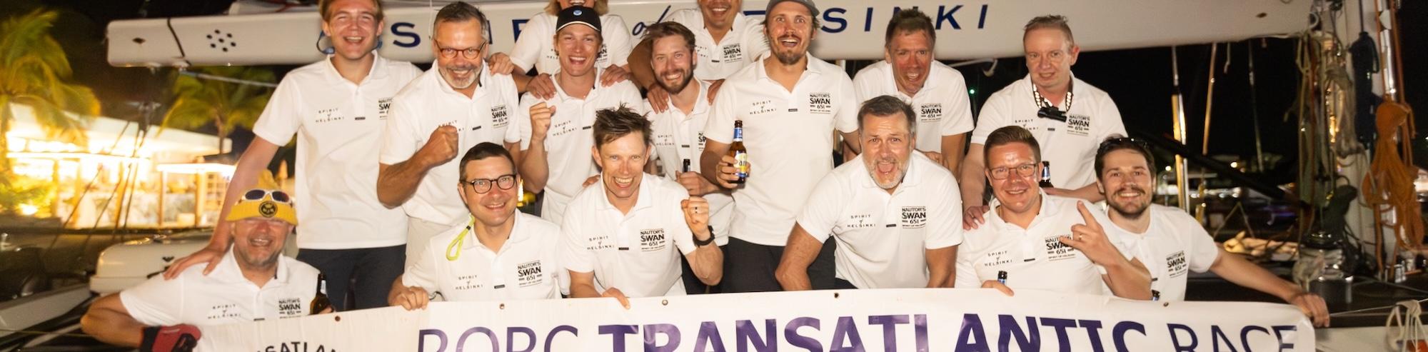 RORC Transatlantic Race finish Spirit of Helsinki © Arthur Daniel/RORC