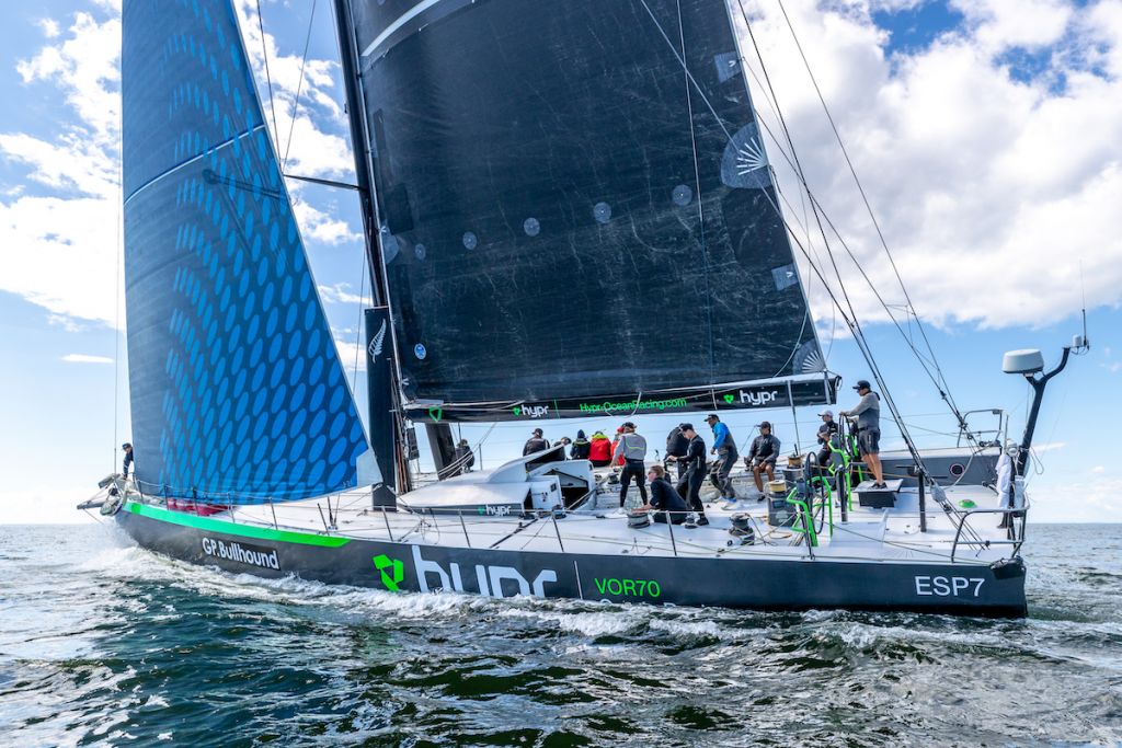 The Volvo 70 GP Bullhound (HYPR) with Per Roman at the helm is in a race for Line Honours in the Roschier Baltic Sea Race  © Pepe Korteniemi/RORC