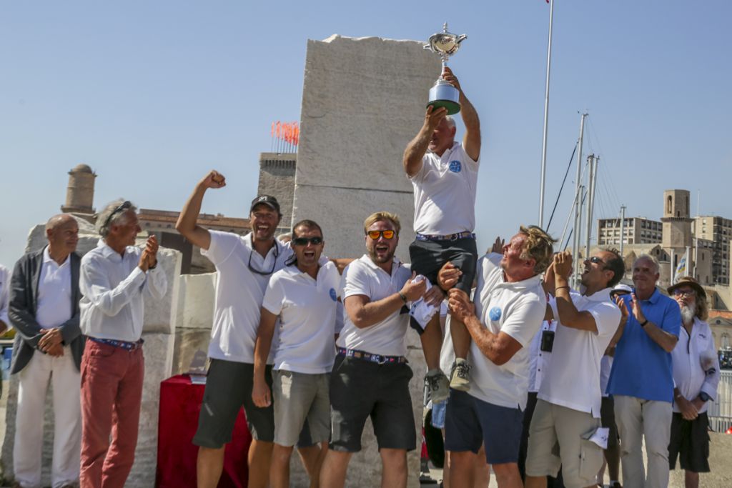 Guy Claeys' crew from the JPK 10.10 Expresso 2 are crowned the 2017 Marseille IRC European Champions  © Pierik Jeannoutot