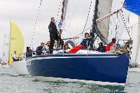 Erivale III ghosting along in light airs. Photo RORC::Erivale III ghosting along in light airs. Photo RORC