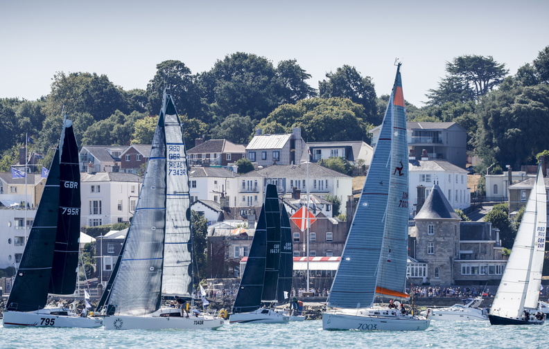The start of IRC Two and IRC Three from the RYS, Cowes © Paul Wyeth/pwpictures.com