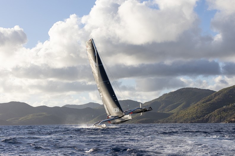 Giovanni Soldini’s Multi70 Maserati (ITA) was the winner of the Multihull Class © Arthur Daniel/RORC