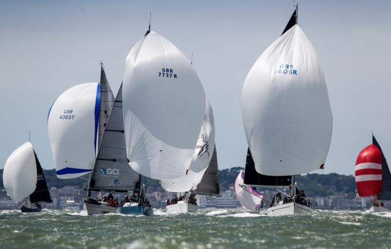 Brisk Solent conditions for the cream of the British keelboat fleet at the  Royal Ocean Racing Club's IRC Nationals © Paul Wyeth/pwpictures.com