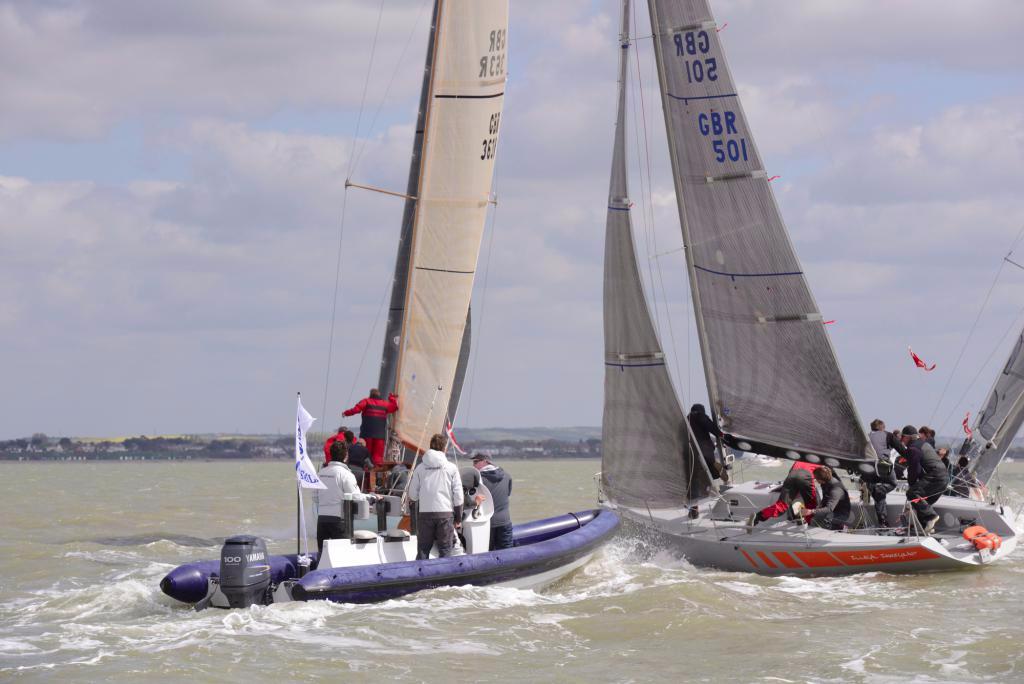Free coaching on and off the water at the RORC Easter Challenge. New this year, North Sails UK drone footage from the day's racing will be shown at post-race debriefs  © www.ricktomlinson.com