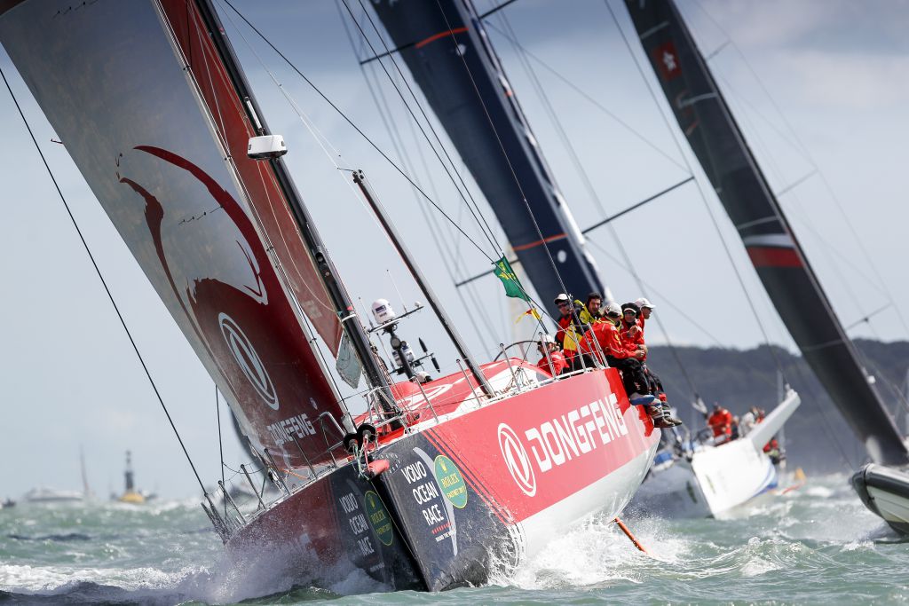 VO65 Dongfeng Race Team, skippered by Charles Caudrelier battled with MAPFRE all the way to the finish line, securing a win by under a minute © RORC/Paul Wyeth