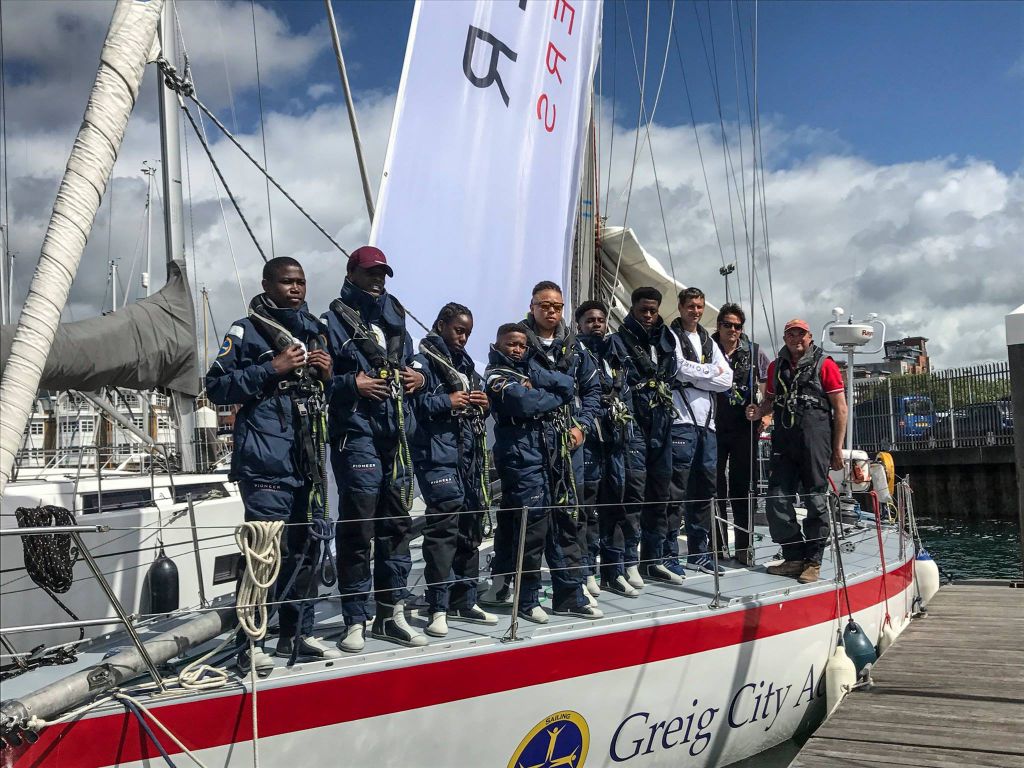 Inner city school kids from the Greig City Academy in Hornsey, east London take on their greatest challenge in the 605nm Rolex Fastnet Race in August © Lou Johnson/Box PR Ltd