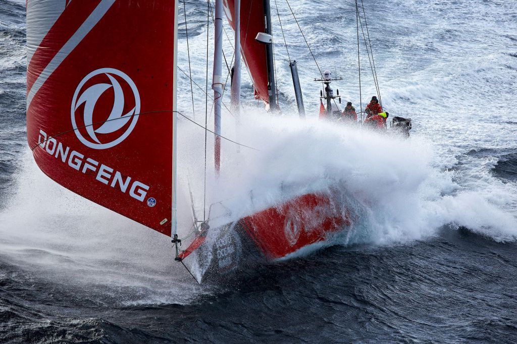 Skippered by Charles Caudrelier, the Chinese Dongfeng Race Team will compete in the Rolex Fastnet Race as Leg Zero of the Volvo Ocean Race © Benoit Stichelbaut