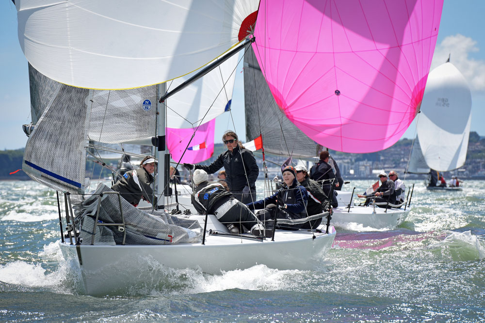 Louise Morton's all girls team racing the Quarter Tonner Bullit - photo RORC/Rick Tomlinson