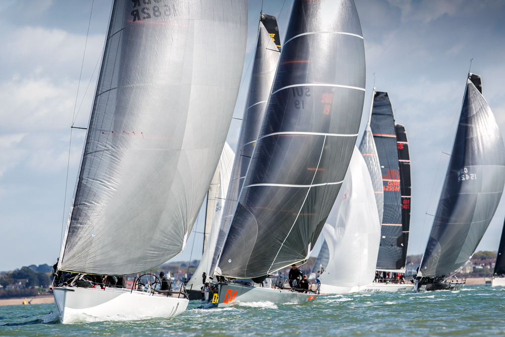 Tokoloshe leads the FAST 40+ fleet at the RORC Easter Challenge but star performer throughout the regatta was  Sir Keith Mills' Invictus. © Paul Wyeth/pwpictures.com