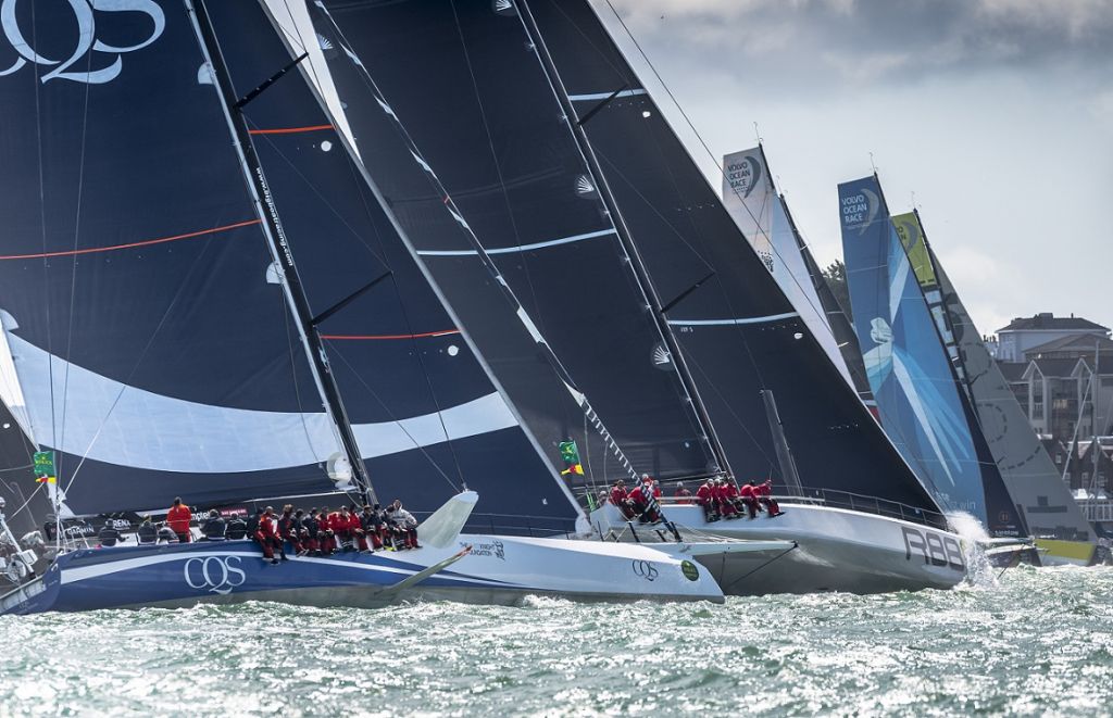 The Rolex Fastnet Race's largest monohull yachts at the start of the 2017 race © Rolex/Kurt Arrigo