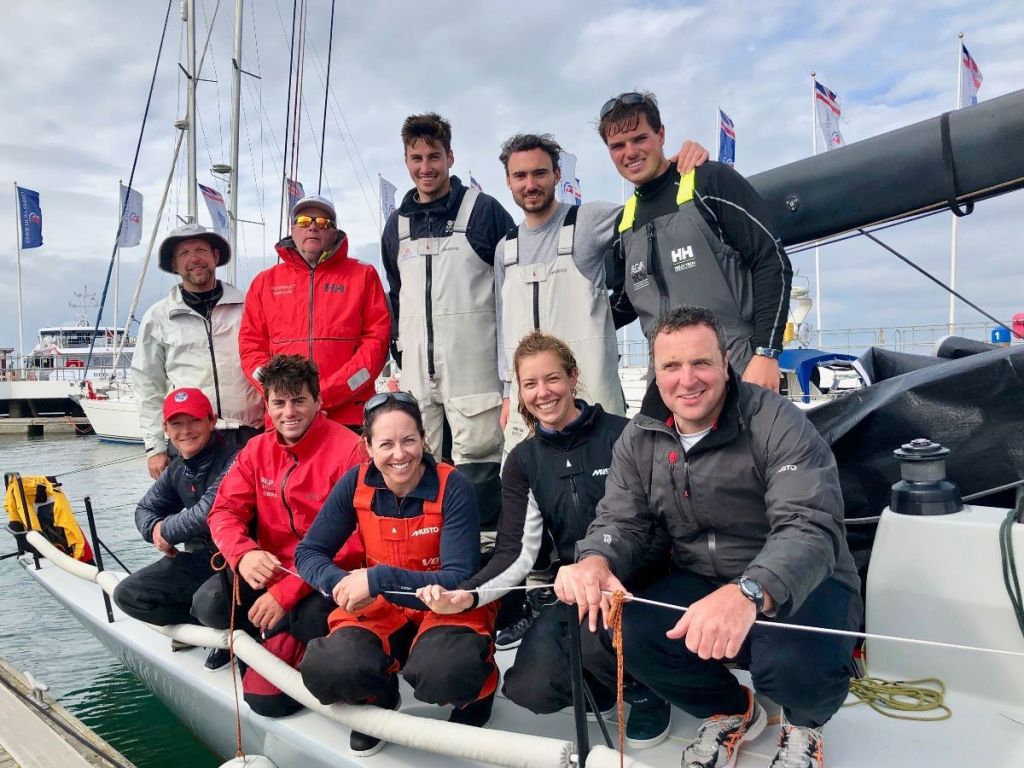 Team Redshift celebrate in Cowes Yacht Haven © Alexia Fishwick