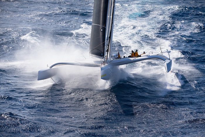Jason Carroll's MOD70 Argo capsized whilst training in the 2019 race, but still made it to the start. The team will join the race once again in February 2020 © Sharon Green/Ultimate Sailing