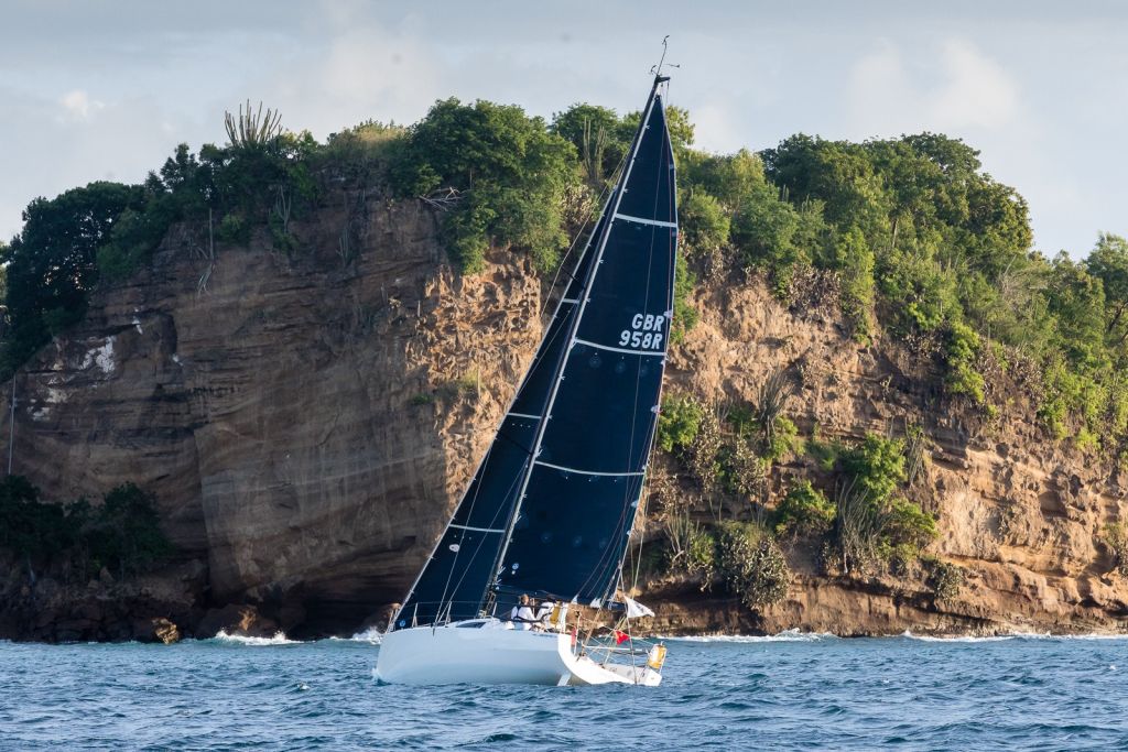 JPK 1010 Jangada approaches the finish of the 2019 RORC Transatlantic Race © RORC/Arthur Daniel