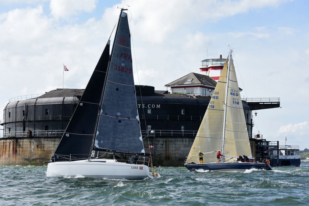 Sun Fast 3200 Cora, sailed Two-Handed by Tim & Nigel Goodhew  © Rick Tomlinson/RORC