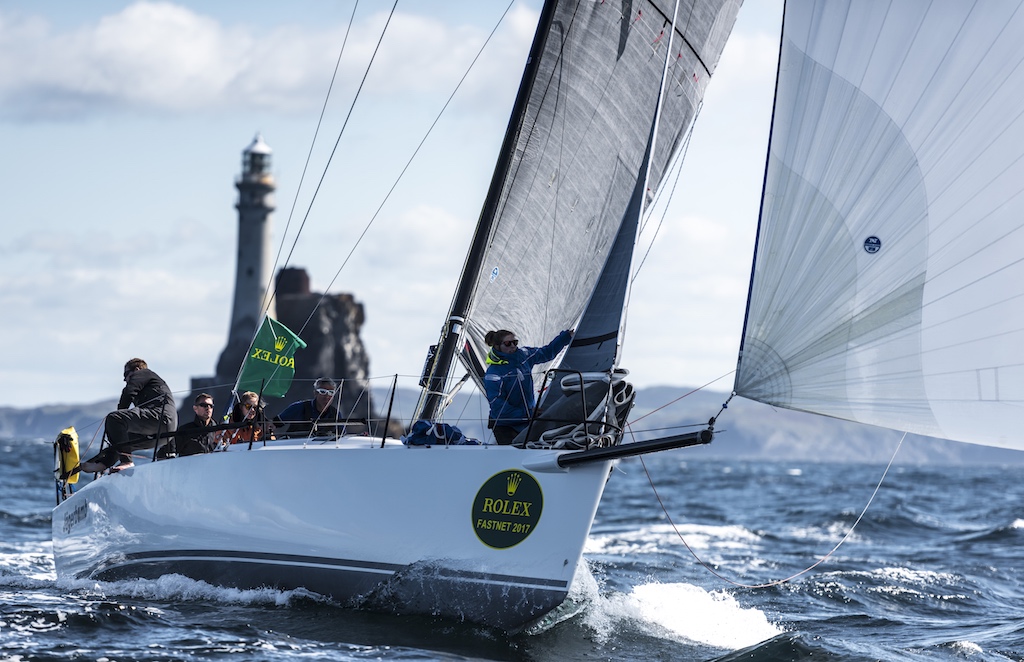 The symbol of the race is the Fastnet Rock, located off the southern coast of Ireland. Also known as the Teardrop of Ireland, the Rock marks an evocative turning point in the challenging race © Rolex/Kurt Arrigo