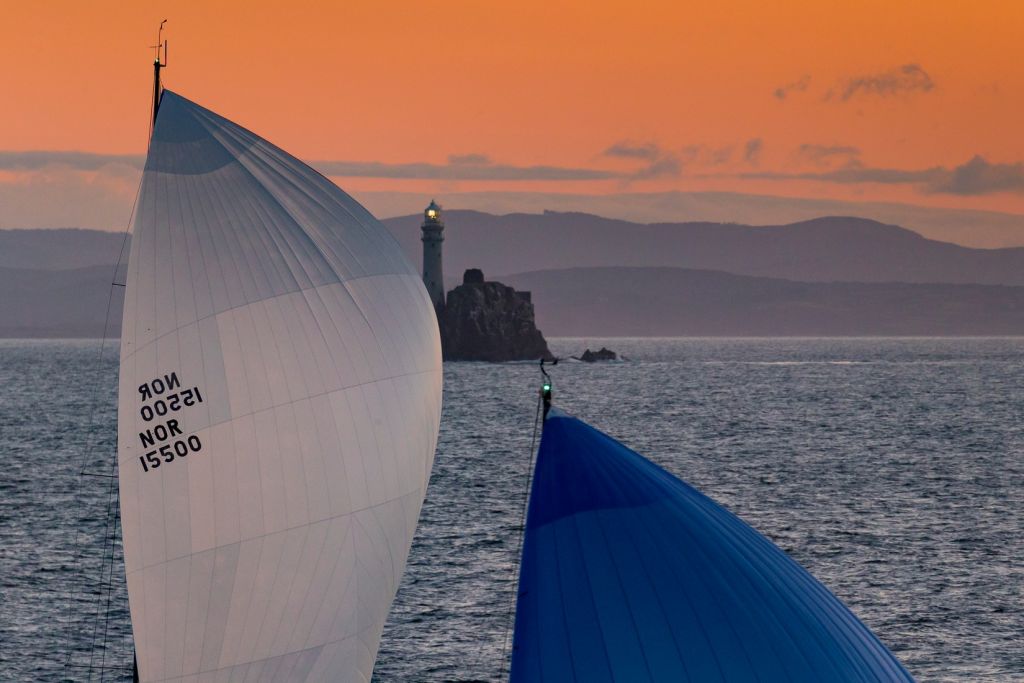 Once sailors reach the Fastnet Rock, they are well over halfway to the finish in Plymouth © Rolex/Carlo Borlenghi