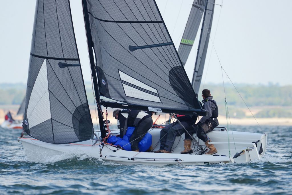 All smooth sailing for Breaking Bod in the SB20 class © Rick Tomlinson