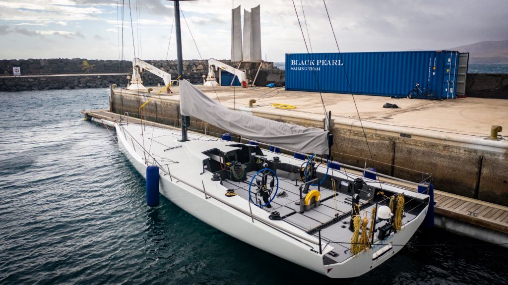 Stefan Jentzsch's brand new IRC56 Black Pearl docked at Calero Marinas Puerto Calero ready for the start of her first race  - the 2021 RORC Transatlantic Race - starting on Saturday 9th January © James Mitchell/RORC