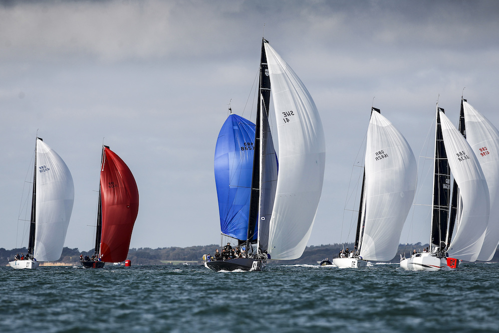 RORC Fleet under spinnakers © Paul Wyeth/RORC