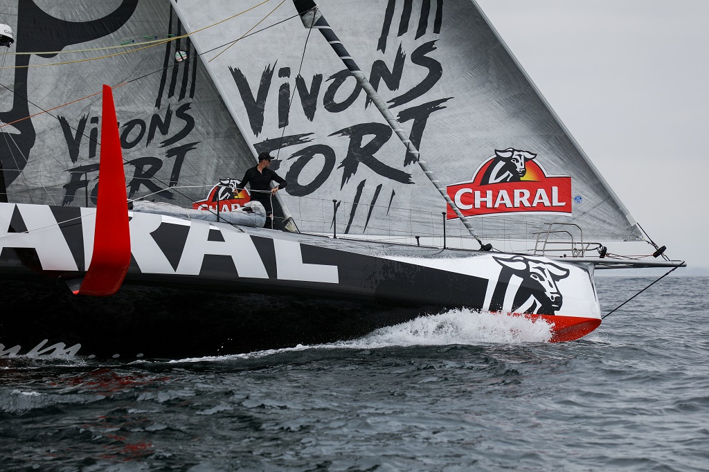 Jérémie Beyou and Chris Pratt on board Charal return to the Rolex Fastnet Race as the defending champions in the IMOCA class © Gauthier Lebec / Charal