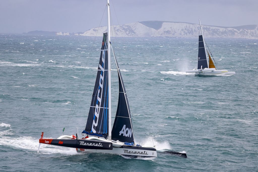 A multihull showdown is expected with three 70ft (21m) multihulls already confirmed for the RORC Transatlantic Race starting on January 8th, 2022 © Carlo Borlenghi/Rolex/2021 Rolex Fastnet Race 