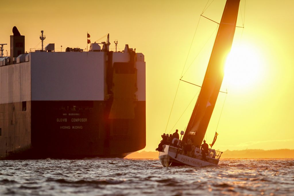 Overall winner of the 2018 Sevenstar Round Britain and Ireland Race - Pata Negra approaches the finish line in Cowes after racing nearly  2,000 nm in one of the toughest races in the RORC race programme © Paul Wyeth/pwpictures.com