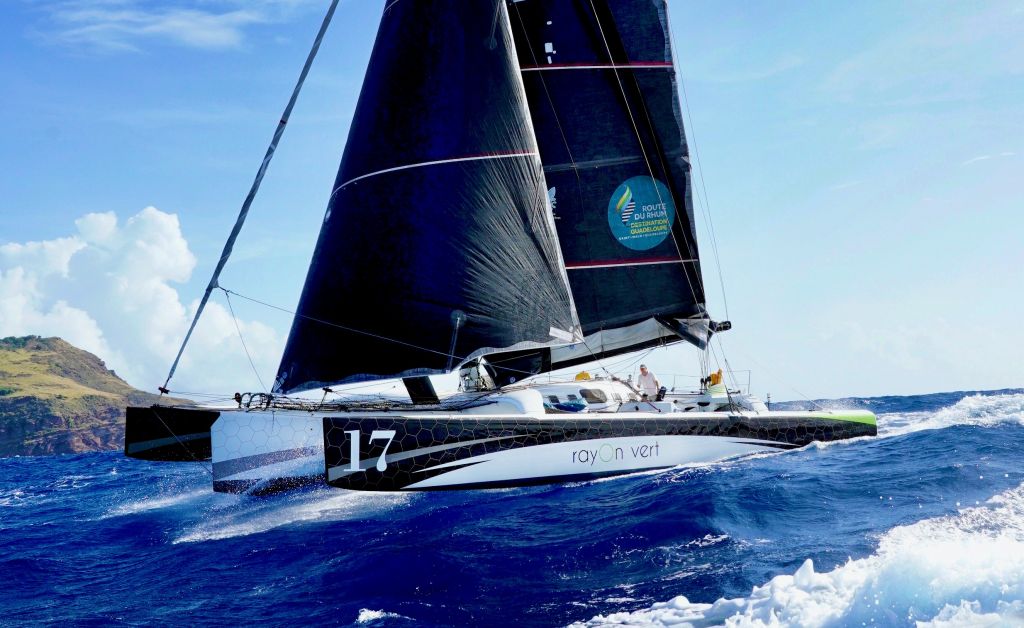 Multihull Line Honours in the RORC Transatlantic Race - Oren Nataf’s Multi50 Trimaran Rayon Vert, skippered by Alex Pella © Ed Gifford/RORC