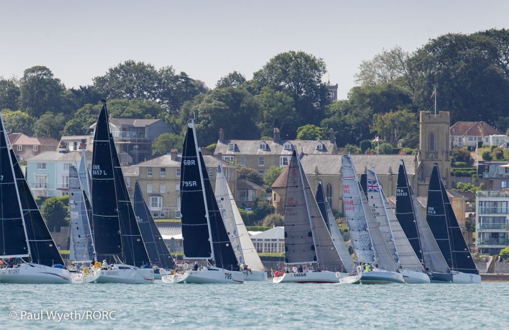 Cowes Dinard St Malo Race start - photo Paul Wyeth