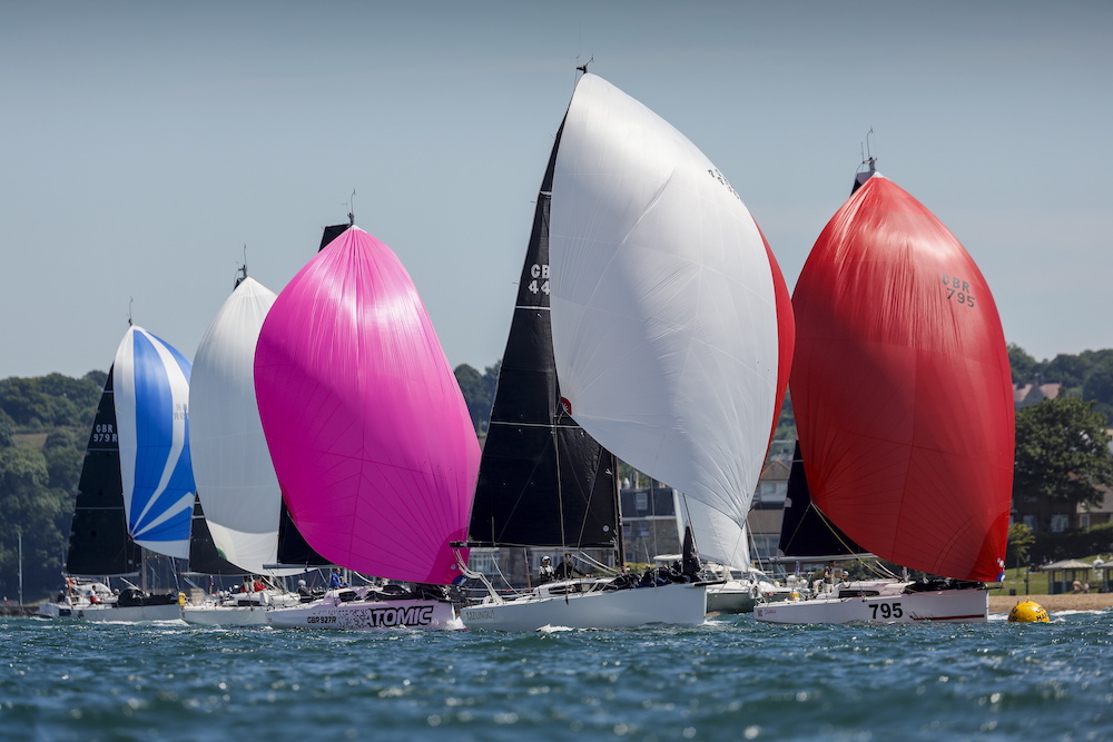 68 teams on the downwind start for RORC Myth of Malham Race © Paul Wyeth/RORC