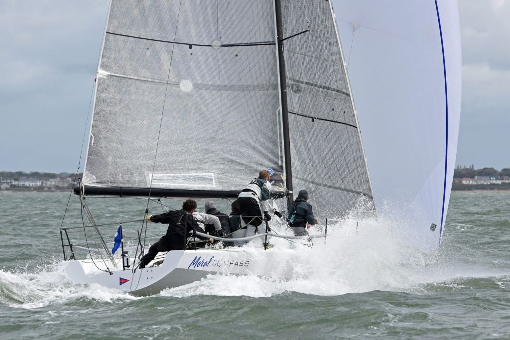A variety of fast and lightweight designs will compete in the HP30 class: Jerry Hill & Richard Faulkner's Farr 280 Moral Compass  © Rick Tomlinsonsrc=