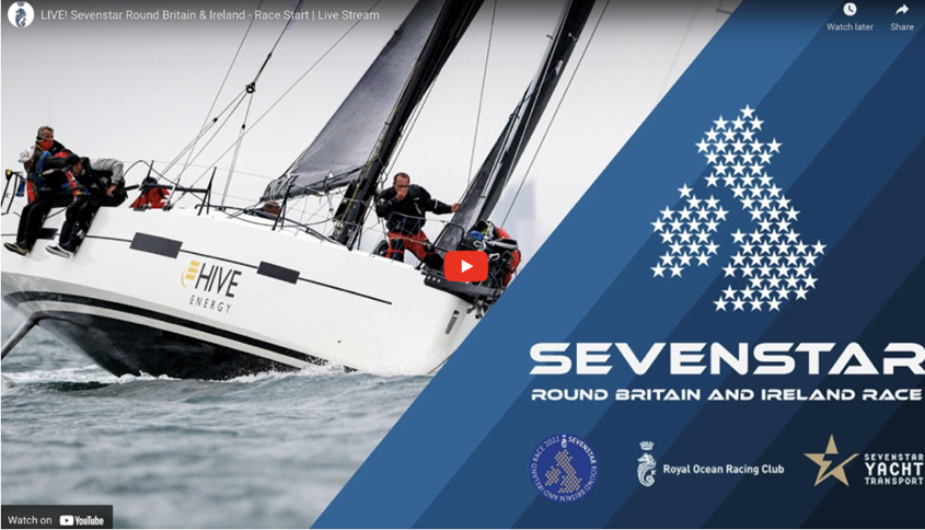 Live Streaming on the RORC's youtube channel from 1140 BST Sunday 7th August