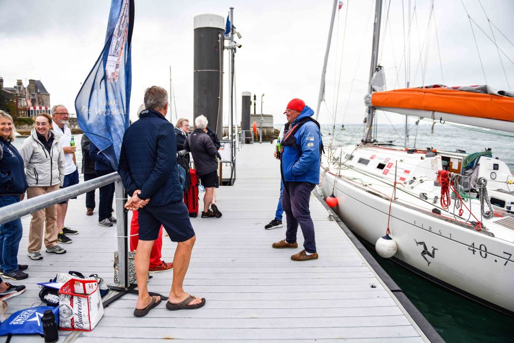  A great welcome on the dock for Kuba and Adrian ©  James Tomlinson/RORC