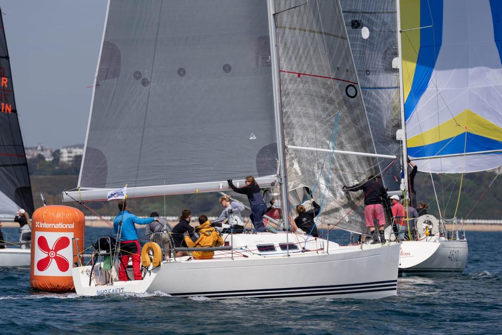 Ed Wilton’s Who’s Next - winner of the 1822 Canford Cup at the International Paint Poole Regatta © Ian Romansrc=