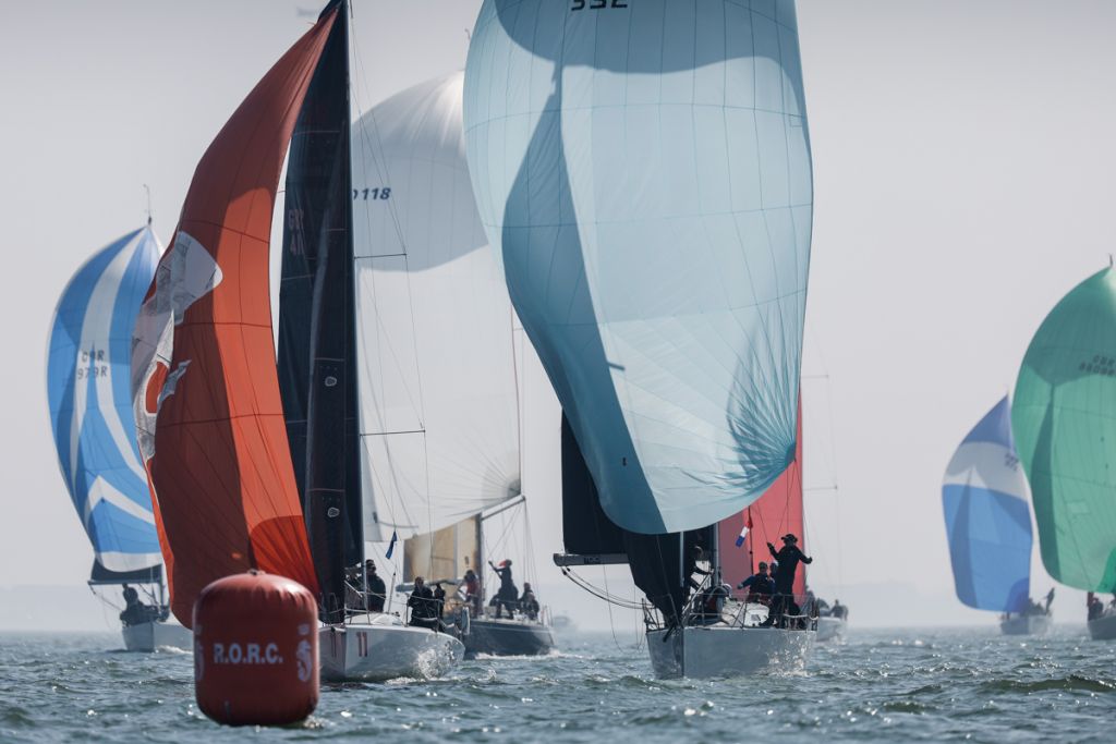 Fabulous sailing conditions continued in the Solent for Day Two of the RORC Easter Challenge © Paul Wyeth/pwpictures.com