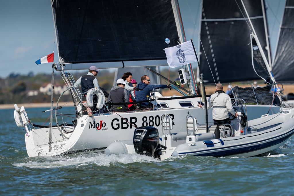 Rob Cotterill’s J/109 Mojo Risin’ benefits from on-the-water coaching from North Sails and RORC © Paul Wyeth/pwpictures.com