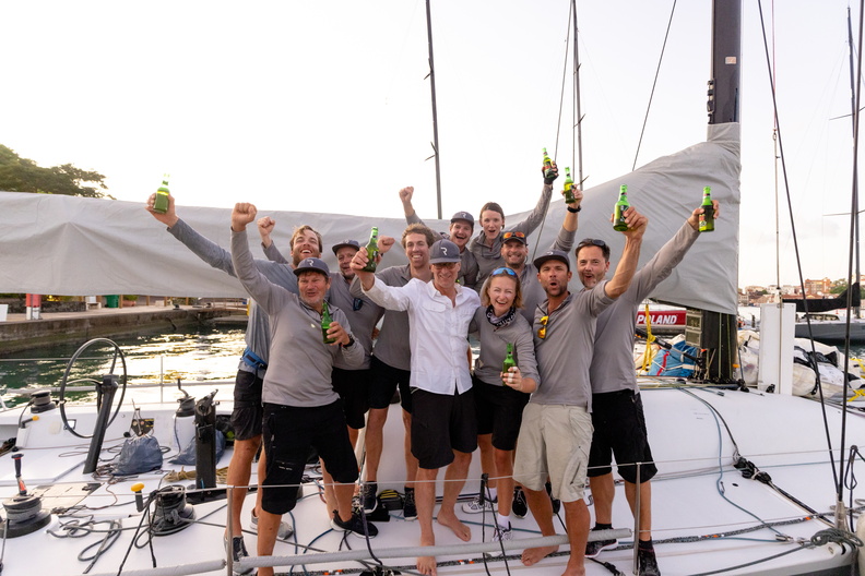 Arrivals continue in Grenada: Henri de Bokay’s Elliott 52 Rafale (GER), skippered by Philipp Kadelbach finished the race on the 18th of January in an elapsed time of 10 days 7hrs 21mins 17 secs © Arthur Daniel/RORC