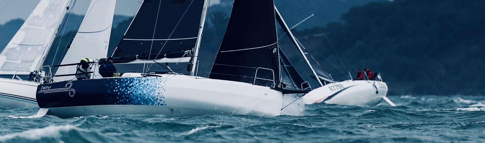 Britons Josh Dawson and Ollie Hill, aged 25 and 23 respectively, have won the first leg of the Double-Handed IRC European Championship © Paul Wyeth/RORC
