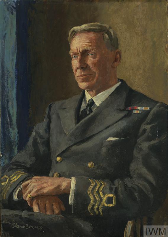 Art.IWM ART LD 4077 The first RORC Commodore (owner of Jolie Brise) Lt Cmdr E G Martin OBE, RNVR